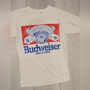Urban Outfitters White Budweiser Graphic Tee
